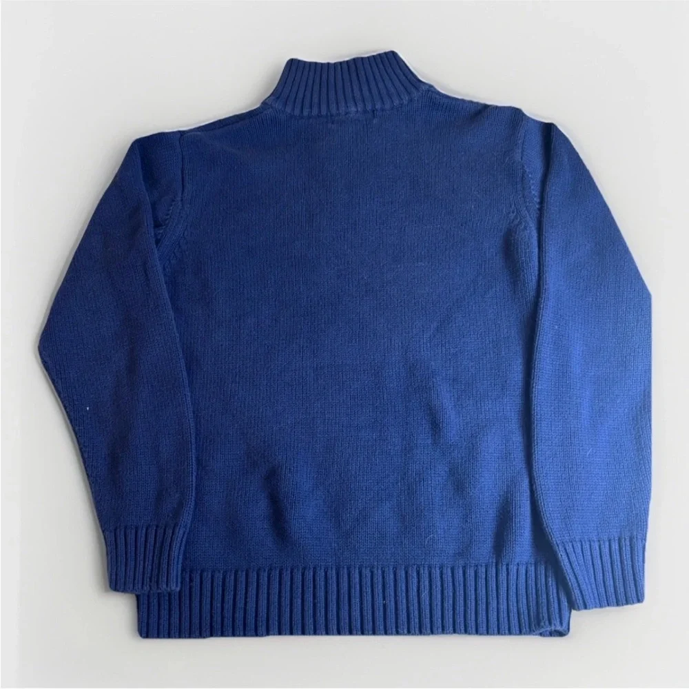 Polo by Ralph Lauren Blue Ribbed Youth Knit Sweater